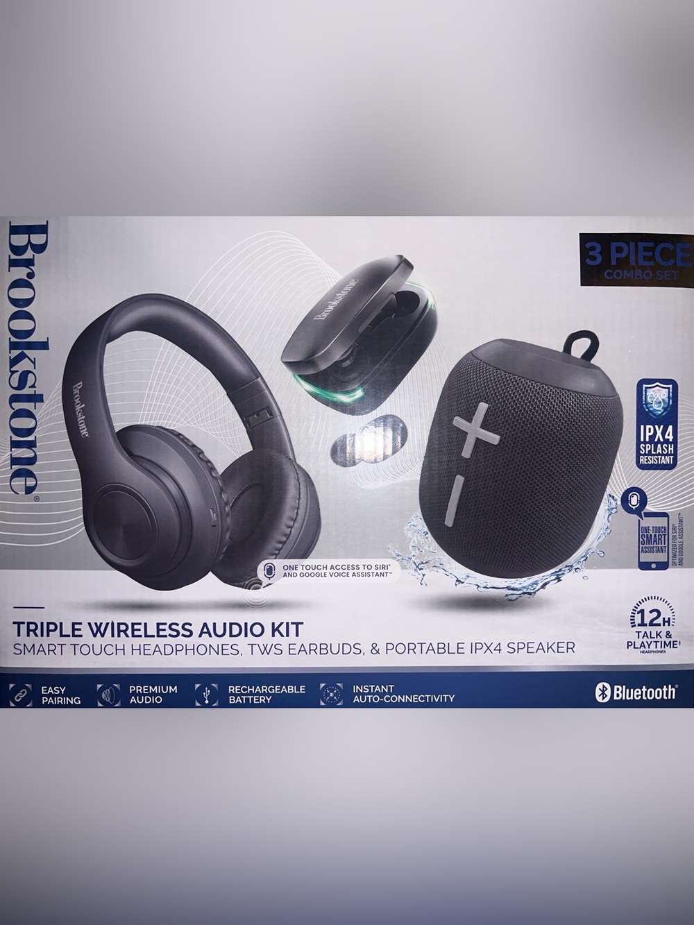 Brookstone Triple Wireless Audio Kit 12H (3 PIECE COMBO SET)